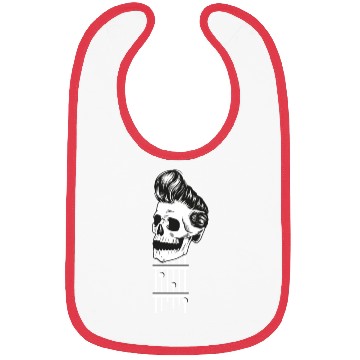Discover Rock N Roll Skeleton Head -Sweet Rock On Guitar Bibs