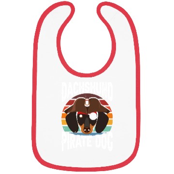 Discover Dachshund Pirate Dog Bibs