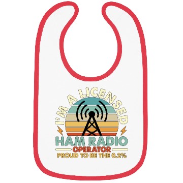 Discover Ham Radio I'm A Licensed Ham Retro Radio Operator Bibs