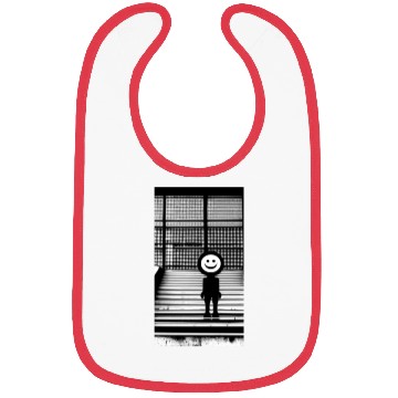 Discover Smiley Face in Bibs Standing on the Steps Street