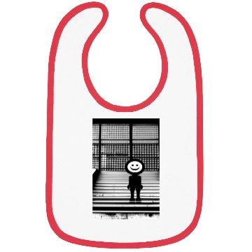 Discover Smiley Face in Bibs Standing on the Steps Street