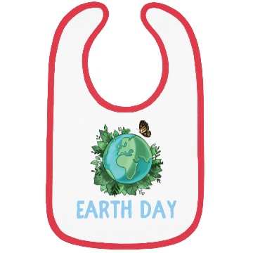 Discover Earth Day Gift Globe Plants Butterfly Save the Bibs