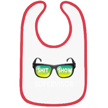 Discover Shit Show Supervisor Funny Mom Boss Manager Bibs