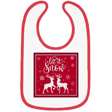 Discover Let it snow with beautiful deer Bibs