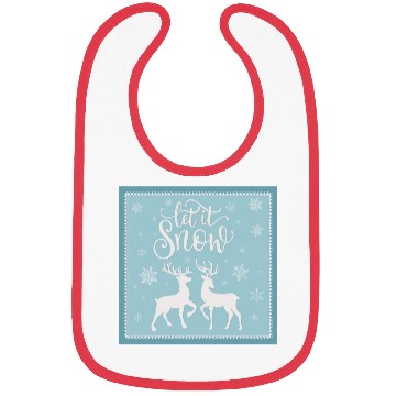 Discover Let it snow with beautiful deer Bibs