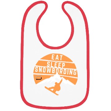 Discover Eat sleep snowboarding repeat Winter sport lover Bibs