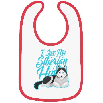 Discover I Love My Siberian Husky Bibs