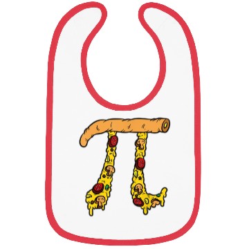 Discover Pizza Pi Funny Pi day gift funny Pizza Pi Bibs