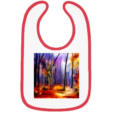 Discover Magic watercolor nature forest Bibs