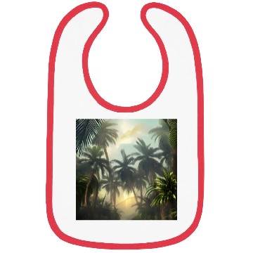 Discover Jungle with palm trees Bibs