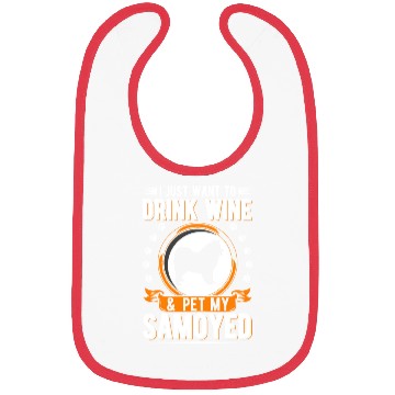 Discover Samoyed And Wine Sled Dog Bibs