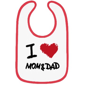 Discover I love mom and dad Bibs