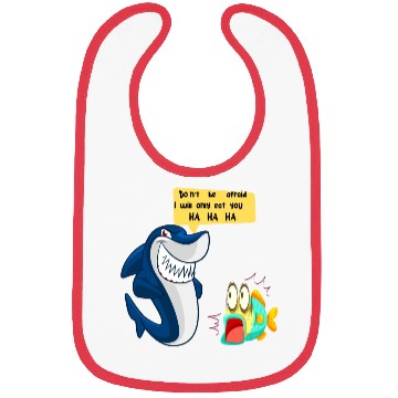 Discover funny shark. Bibs