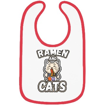 Discover Ramen and cats Bibs