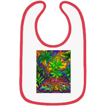 Discover Psychedelic Colorful Cannabis Bibs