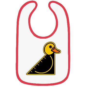 Discover Funny Yellow Set Square Duck Bibs