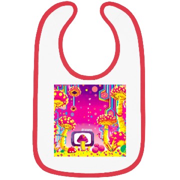 Discover Psychedelic Video Game Fantasy World Bibs