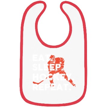 Discover Eat Sleep Hockey Repeat Hockey Funny Ice Hockey Bibs