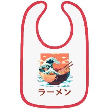 Discover Ramen bowl painting. Text means "Ramen" Bibs
