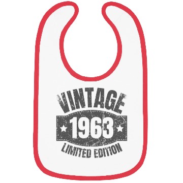 Discover 60 Years Vintage 1963 Retro 60th Birthday Bibs