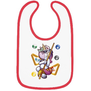 Discover Unicorn Billiard Cue Ball Sports Bibs