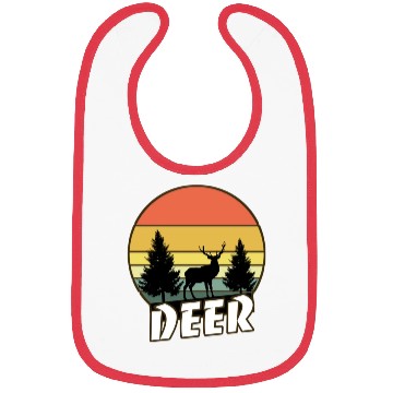 Discover Deer funny sunset sunrise summer Gifts Bibs