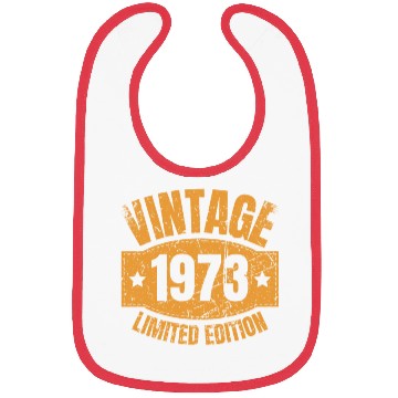 Discover 50 Years Vintage 1973 Retro 50th Birthday Bibs