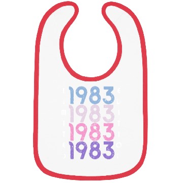 Discover 40 Years Vintage 1983 Retro 40th Birthday Bibs