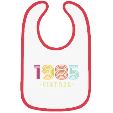 Discover Neon Rainbow Retro Birthday Year Vintage 1985 Bibs