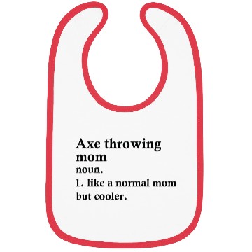 Discover Axe Throwing Mom Funny Sport Definition Bibs
