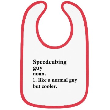 Discover Speedcubing Guy Funny Cuber Definition Bibs