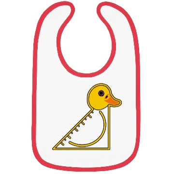Discover Funny Yellow Set Square Duck Bibs
