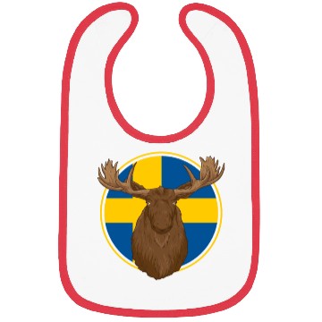 Discover Sweden Flag Sverige Moose Bibs