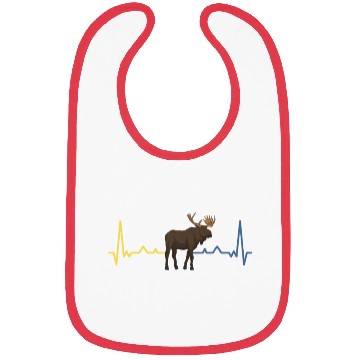Discover Sweden Heartbeat Flag Moose Bibs