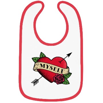 Discover Heart Tattoo Love Myself Bibs