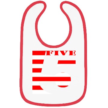 Discover CUTE MODERN UNIQUE NUMBER 5 STRIPES Bibs