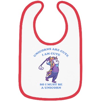 Discover Golfing unicorns are cute I am cute Bibs