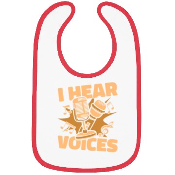 Discover Music Teacher Microphone I Hear Voices Bibs