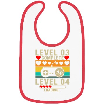 Discover Level 3 Complete 3rd Wedding Anniversary Gamer Bibs