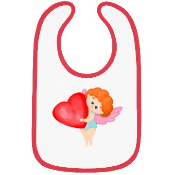 Discover Lovely cupids. Cupid with a red heart Bibs