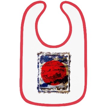 Discover Japan Flag Red Circle Blue Mountain Collage Art 74 Bibs