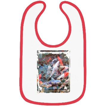 Discover Japan Koi Fish Pond Collage Art 88 Bibs