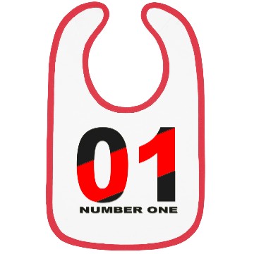 Discover NUMBER 01 BLACK AND RED COLOR Bibs
