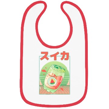 Discover 90s Japanese Watermelon Soda Vaporwave Bibs