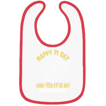 Discover Happy PI birthday Bibs