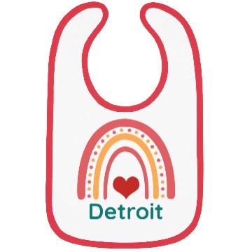 Discover Detroit Vintage Boho Rainbow Bibs