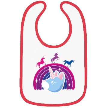 Discover Kawaii Bisexual Pride Unicorn Bi Rainbow Bibs