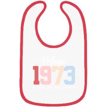 Discover 50 Years Vintage 1973 Retro 50th Birthday Bibs