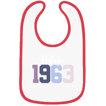 Discover 60 Years Vintage 1963 Retro 60th Birthday Bibs