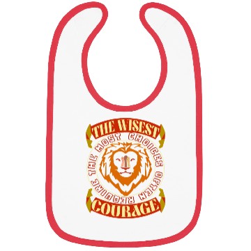 Discover wisdom lion typography Bibs design